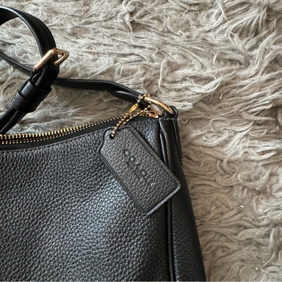 Coach Ellie File Bag Pebbled Leather/Gold/Black - Picture 6 of 14